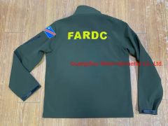 Custom Logo Mens Windproof Soft Shell Windbreaker Softshell Sports Jackets Army Green Jacket (W2303) - Image 2