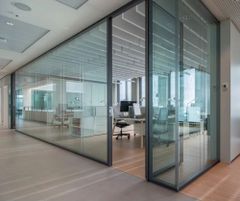 Aluminium Glass Partition Height 8 feet Design luxury Finishing perfect Open Style Sliding Material Aluminum Alloy Country of Origin Made in - Image 7