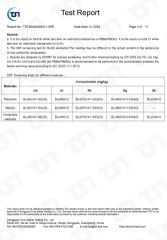 RoHs Test Report 3 certificate from Hangzhou Fengqing Printing Co., Ltd.