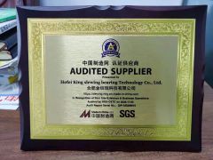 Gold supplier certificate from Hefei King Slewing Bearing Technology Co., Ltd.