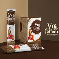 Instant Coffee “V-Cup Coffee” 3 in 1 Gentle Origin Vietnam Processing Method Slow Roast Flavor Profile Relaxing And - Image 1