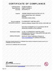 UL certification certificate from Ningbo Zuanbang Technology Co., Ltd.