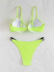 2 Pieces Bikini Simple Solid Color Swim Wear Split Sexy Swimwear - Yiwu Zhihong Clothing Co., Ltd