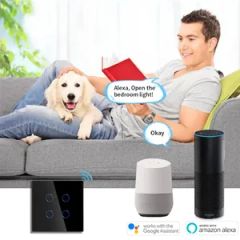 Bingoelec European Alexa Control 600W WiFi Smart Touch Wall LED Light Home Tuya Smart Switch - Image 5