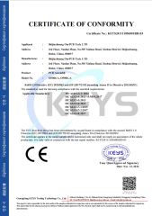 CE certificate from Shijiazhuang OurPCB Tech. Ltd.