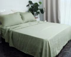 100% Pure Linen Sheets Breathable and Durable Anti-Tear Line Bed Sheets Machine Washable - Image 1