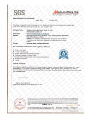 SGS certification certificate of NANJING ACL MECHANICAL TECHNOLOGY CO., LTD – certificate photo, supplier certificates section