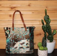 Genuine Leather Embroidery Hand Bag - Image 4