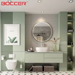 Compact Narrow Slim Cabinet Profile Small Space Bathroom Vanity - Image 5