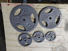 Cast Iron Gym Barbell Weight Plate 26mm 1.2m 10kg 2.5/5/10/25/35/45lb Black 1Y MOQ100 - Image 4