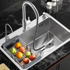 Stainless Steel 304 Single Basin 30 in. Handmade Kitchen Sink - Image 5