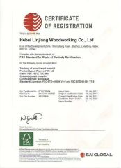 FSC certificate of Bazhou Youmai Furniture Co., Ltd. – certificate photo, supplier certificates section