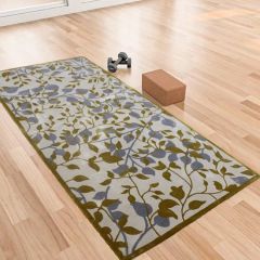 Golden Green Beige Runner Rugs Floor Carpet Area Rug Design Modern Model NO. 1366 Thickness 14mm Technics Tufted Product Form Rugs - Image 3