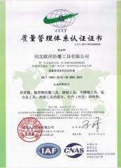 ISO 9001 Certificate certificate from Hebei Ouyang Safety Tools Co., Ltd.