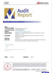 SGS Audit Report for KINMADE certificate from Zhejiang Kinmade Group Co., Ltd.