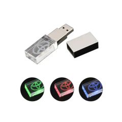 Crystal USB Flash Memory LED Light up Logo USB Flash Disk Shape Stick Material Metal Trademark Sofly HS Code 85235110 Model NO. COB014 - Image 6