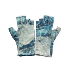 Summer UV Protection Fingerless Fishing Gloves Size XL Color Blue Style Plain Trademark NO Length Medium Price Reasonable - Image 2