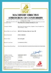 Certificate certificate from Hunan Hongchang Machinery Co., Ltd