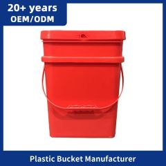 20 Liter Circular Plastic Bucket Food Grade Water Bucket Nozzle Cover Lubricating Oil Bucket Printing Customization Support - Enlightening Plast Co., Ltd