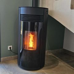 Wood Pellet Stove HP50S-White 2,200 sq. ft. Pellet Stove with a 47-lb Hopper in White – product photo 5, product detail gallery
