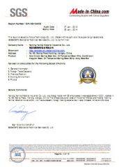 SGS Report certificate from Nanjing Hengjie Industrial Co., Ltd.