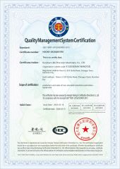 ISO9001 certificate from Shanghai Yingzoom Industrial Co., LTD