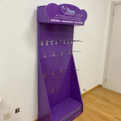 Add to Comparesharefloor Standing Paper Hanging Display Hooks Adjustable Rotary Clothes Rack Counter Display Stand for Trade Showing - Image 6