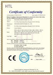 CE for carton machine certificate of Shanghai Motech M&E Co., Ltd. – certificate photo, supplier certificates section