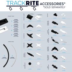 Luxrite 3" LED Track Light, 5CCT, 30W 2300LM 358° + 90° Tilt Dimmable Black 12PK - Image 4