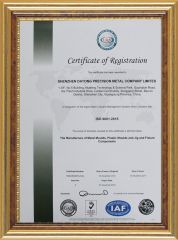 ISO9001:2015 certificate from Shenzhen Lantong Precision Technology Co., Ltd