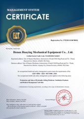 MANAGEMENT SYSTEM CERTIFICATE certificate from Henan Huaying machinery Equipment Co., Ltd.