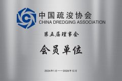 China Dredging Association member certificate from Shandong Sinosail Dredging Equipment Co., Ltd