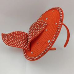 Polypropylene Satin Ribbon Fascinators with Stones and Chains Elegant Satin Headwear to Woman for Wedding - Guangzhou Ruituo Co., Ltd.
