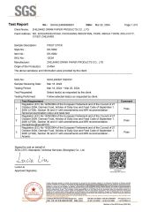 Certificates certificate from Zhejiang Drink Paper Products Co., Ltd.