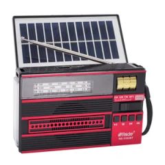 Portable Bluetooth Speaker Rechargeable FM Radio LED Torch USB with Solar Panel - Image 3
