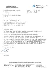 TUV certificate from YUEQING TONGDA WIRE ELECTRIC FACTORY