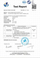 water bottle tritan material test report certificate from Chaozhou Binjiang Industrial Investment Co., Ltd.