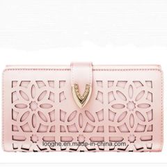 Promotional Vintage Flower Punched Korean Casual Purse (ZX10164) - Guangzhou Zexin Leather Co., Ltd.