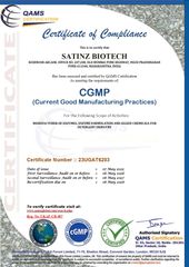 CGMP certificate from Satinz Biotech