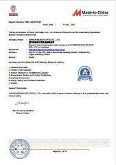 Certificate certificate from XIAMEN BYCAN CRAFTS CO., LTD.