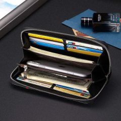 Luxury Designer Wallet Fashionable Leather Long Wallets for Men - Image 2