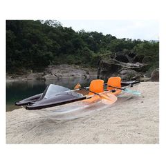 Transparent Kayak with Crystal Clear Bottom 2 Ergonomic Seats 11 Foot Lightweight Frame 2 Person Capacity Fishing Touring Kayak - Image 6