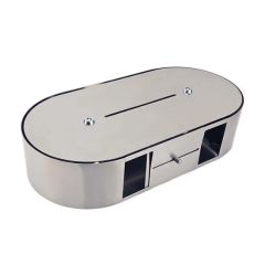 Multifunctional Double Roll Tissue Box Waterproof Bathroom Wall Mounted Stainless Steel Tissue Boxes - Image 2