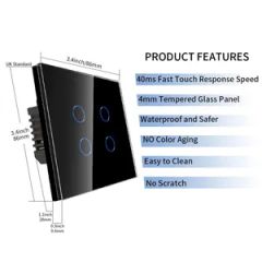 Bingoelec European Alexa Control 600W WiFi Smart Touch Wall LED Light Home Tuya Smart Switch - Image 3