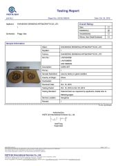 Test Report for Cork Mat certificate of Xi'an Senmeng Cork Co., Ltd – certificate photo, supplier certificates section