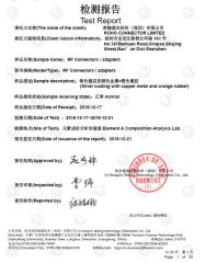Reach Report certificate from ROHO CONNECTOR LIMITED
