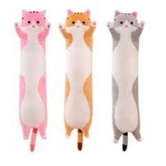 Custom Logo Personalized Soft Wholesale Factory Promotional Kid Child Mascot Gift Plushie Plushies Stuffed Animal Long Cat Throw P - Yangzhou Detuo Trading Co., Ltd.