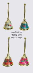 Golden Meenakari Bells brass, For Worship, 130 Gm Color Golden Weight 130 gm Material Brass Brand Vigo brother's Usage/Application - Vigo Brother's