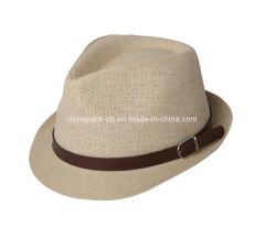 Soft Paper Straw Men's Fedora Hats with Ribbon (CPHC8005X) Style Dobby Gender Men's Size 56-60cm Shape Outback Season - Image 2