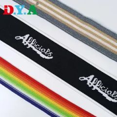 Customize Color Polyester Stripe Knitted Webbing for Garment Accessories - Image 4